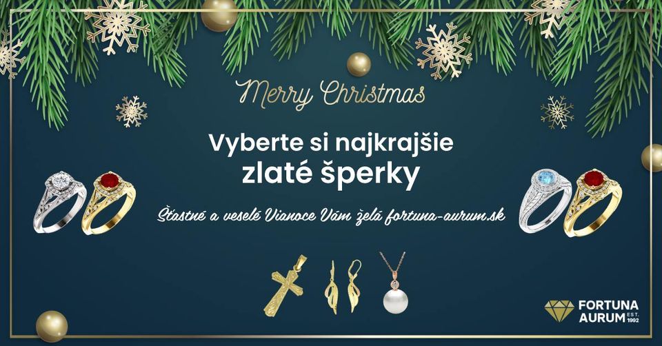 Zlaté šperky: perfektný vianočný darček
