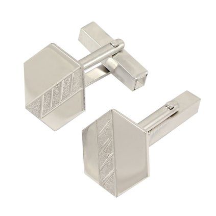 elegantné manžetové gombíky z bieleho zlata km002